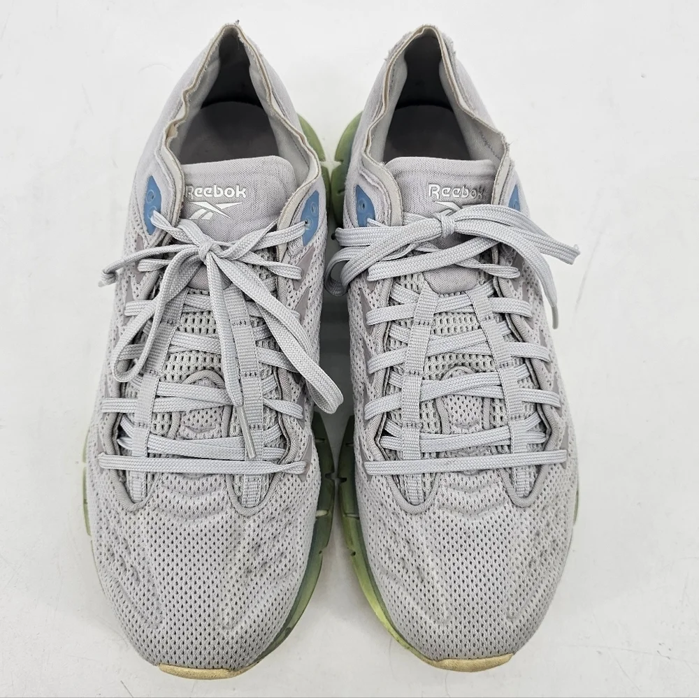 Reebok Zig Kinetica Lemon Glow Fluid Blue & Grey Womens Size 8